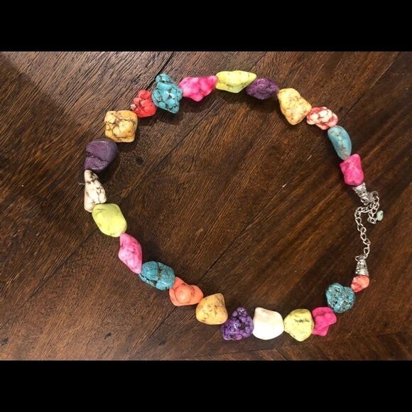 COPY - Multicolored chunky stone necklace stateme… - Picture 1 of 1